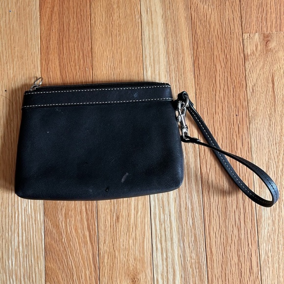 Coach Black Leather Wristlet - Picture 3 of 5
